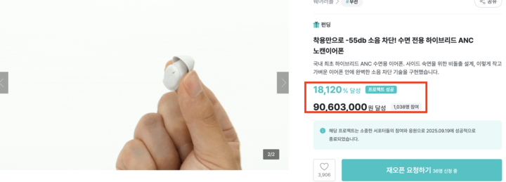 크라우드펀딩 성과 1